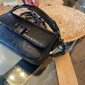 STEVE MADDEN BCOASTER BLACK CROSSBODY BAG or HAND HELD - Vegan Leather